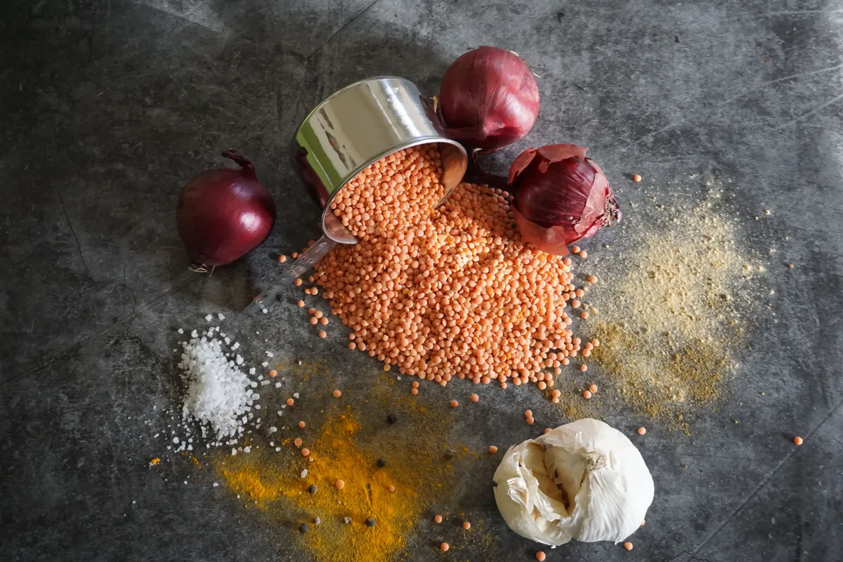 Dhal de Lentejas Rojas al Curry