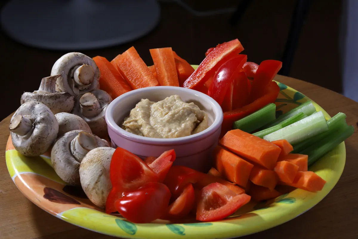 Crudités con Hummus