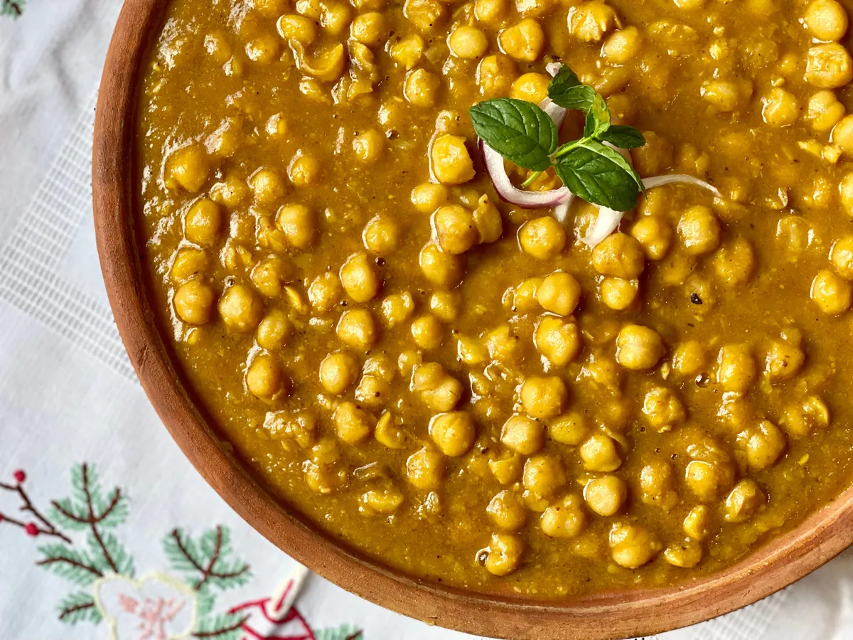 Curry de Garbanzos y Espinacas